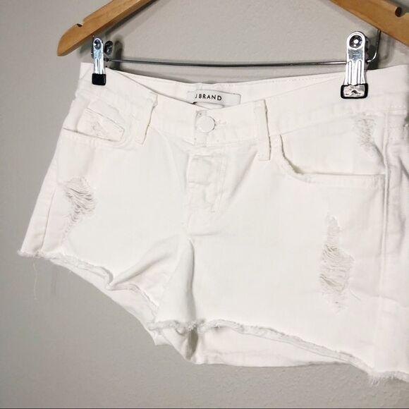 J Brand  Cutoff Denim Shorts, Vixen White - Picture 8 of 10